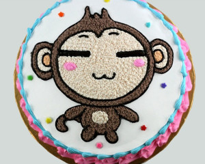 bánh kem bánh sinh nhật hình chú khỉ