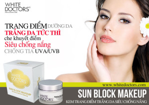 kem trang điểm chống nắng trắng da mặt sun block makeup