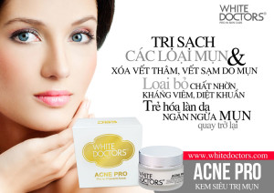 kem trị mụn thâm mụn sẹo mụn acne pro chính hãng white doctors