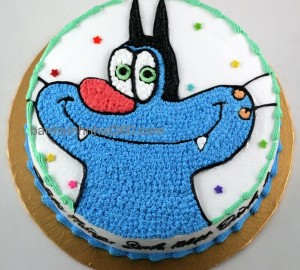 bánh kem bánh sinh nhật hình mèo oggy