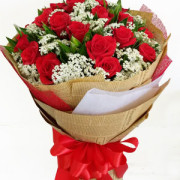 BÓ HOA HỒNG ĐỎ YÊU THƯƠNG NỒNG NÀN HT160