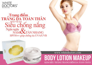 kem trang điểm trắng da toàn thân chống nắng white doctors