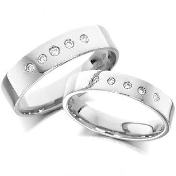 NHẪN BẠC CẶP ĐÔI "MƯA XUÂN" TS215