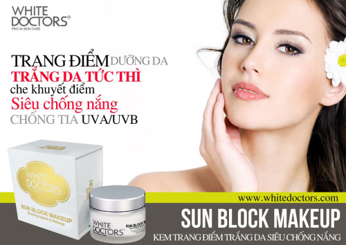 Kem chống nắng trắng da mặt Sun block makeup