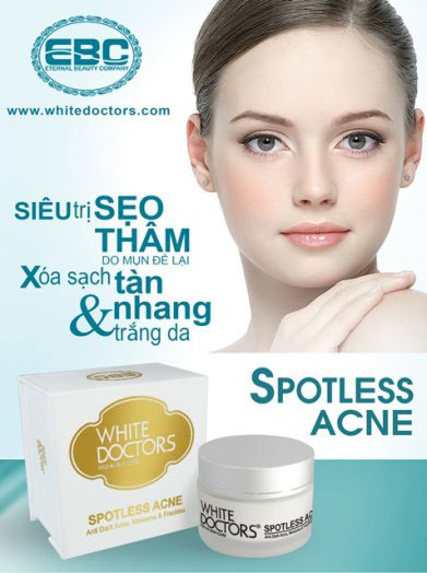 Kem trị thâm do mụn chính hãng white doctors spotless acne